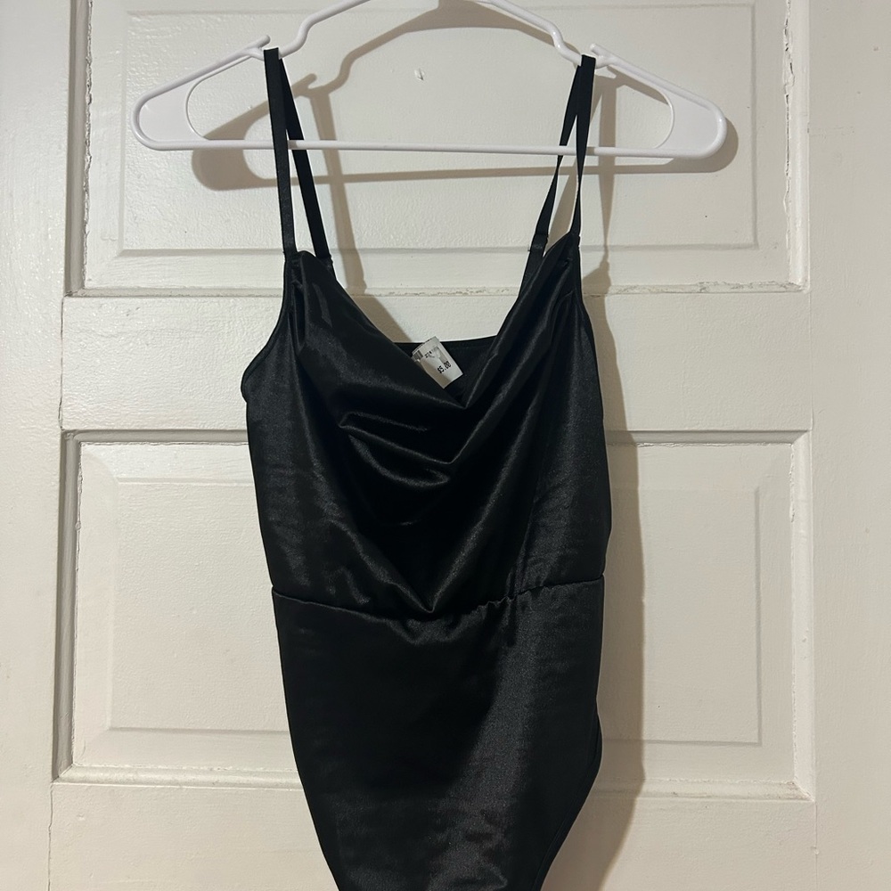 SHEIN Black Shimmer Bodysuit